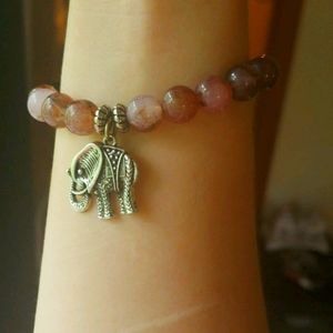 Purple beaded bracelet
